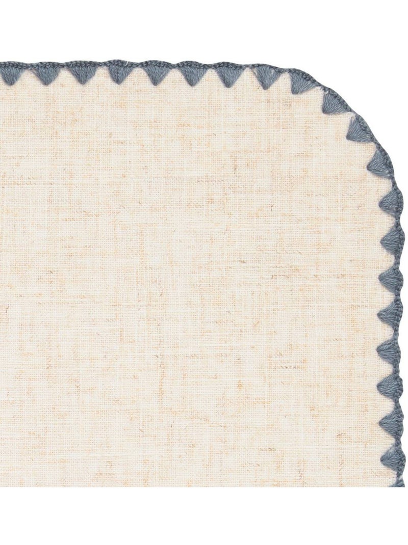 Set de table effet lin sandrine Bleu - Kiabi
