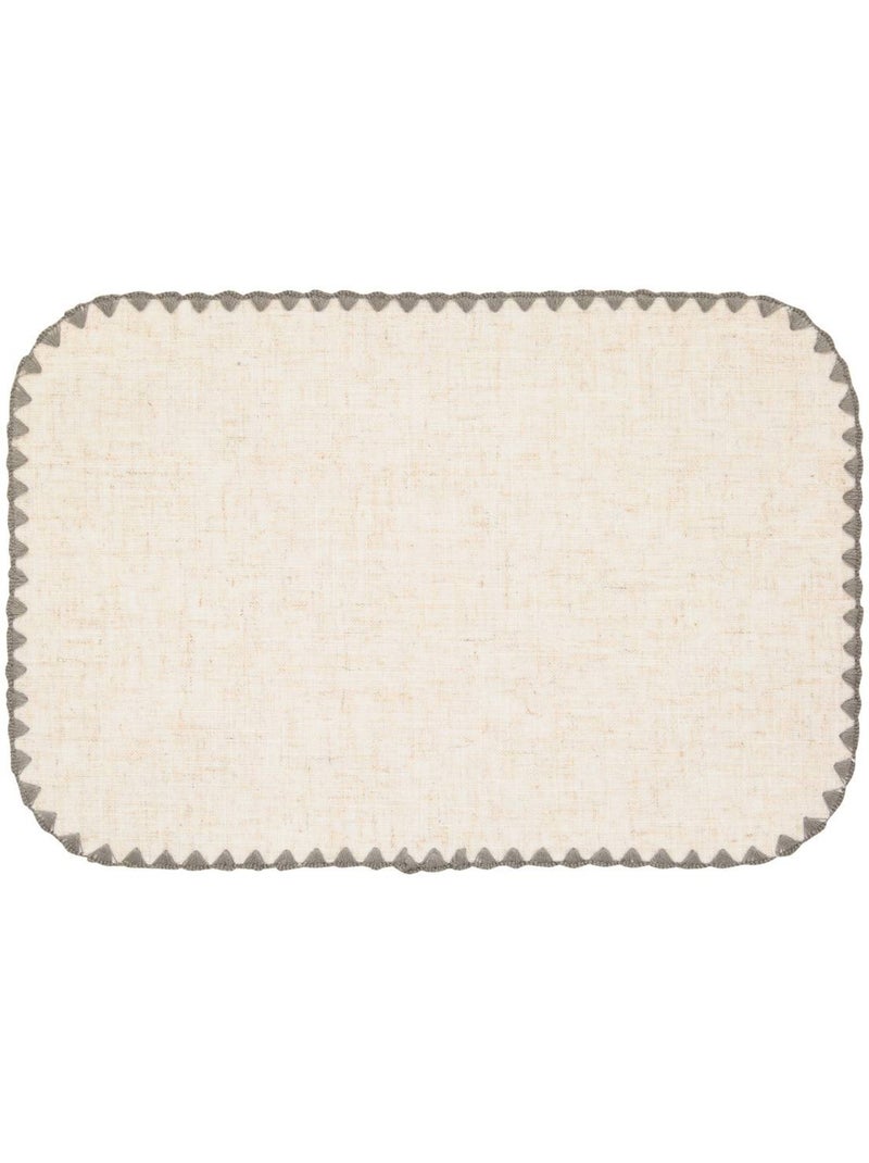 Set de table effet lin sandrine Gris - Kiabi