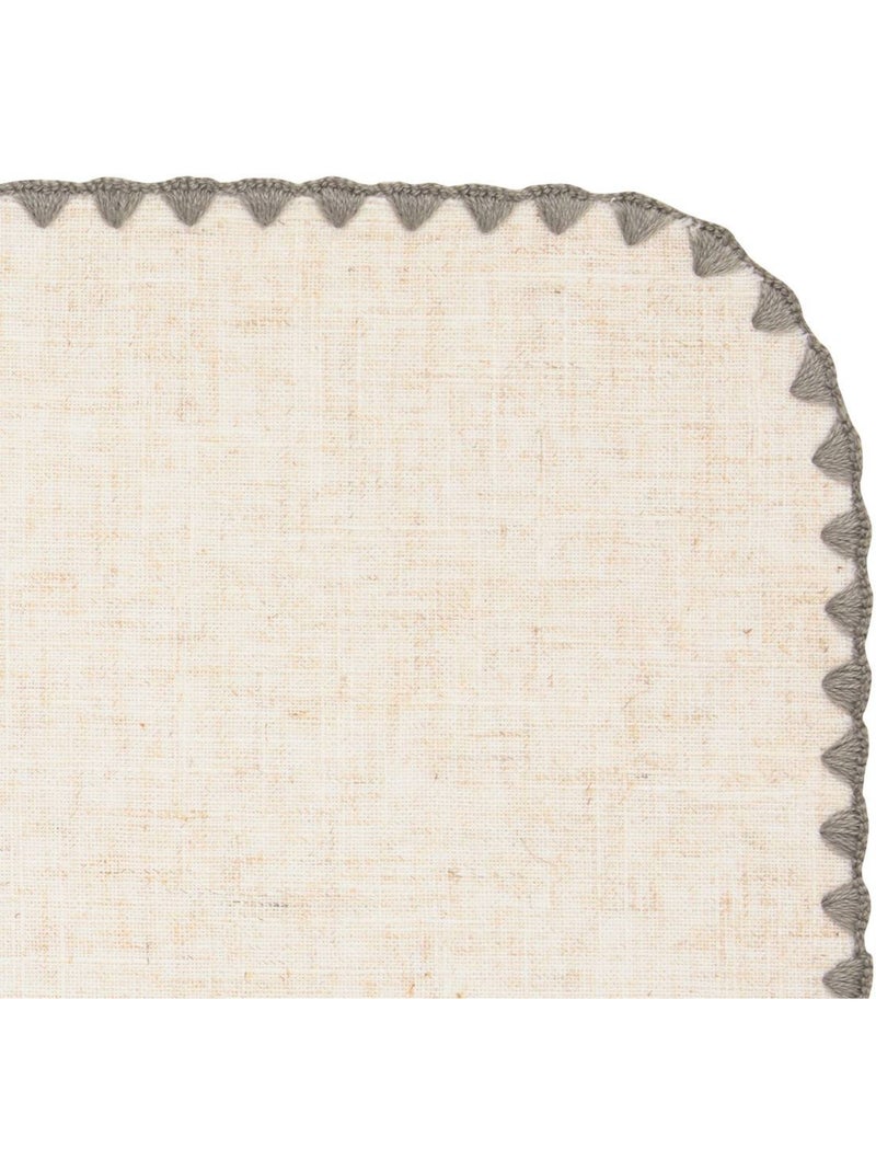 Set de table effet lin sandrine Gris - Kiabi