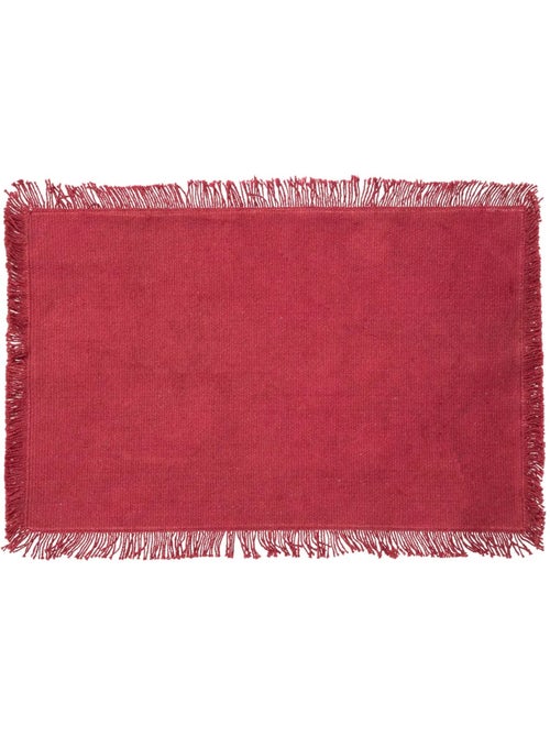 Set de table en coton 30 x 45 cm Mahas grenat - Kiabi