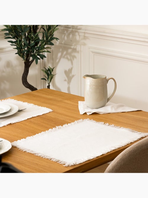 Set de table en coton 30 x 45 cm Mahas jaune - Kiabi