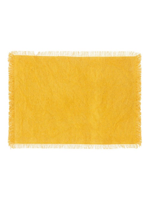 Set de table en coton 30 x 45 cm Mahas jaune - Kiabi