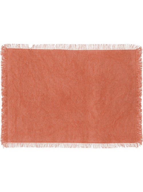 Set de table en coton 30 x 45 cm Mahas terracotta - Kiabi