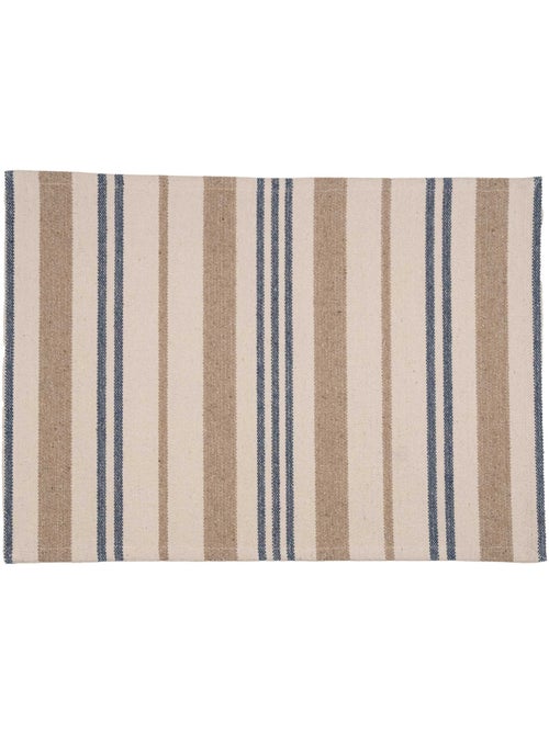 Set de table en coton épais rayures - Kiabi
