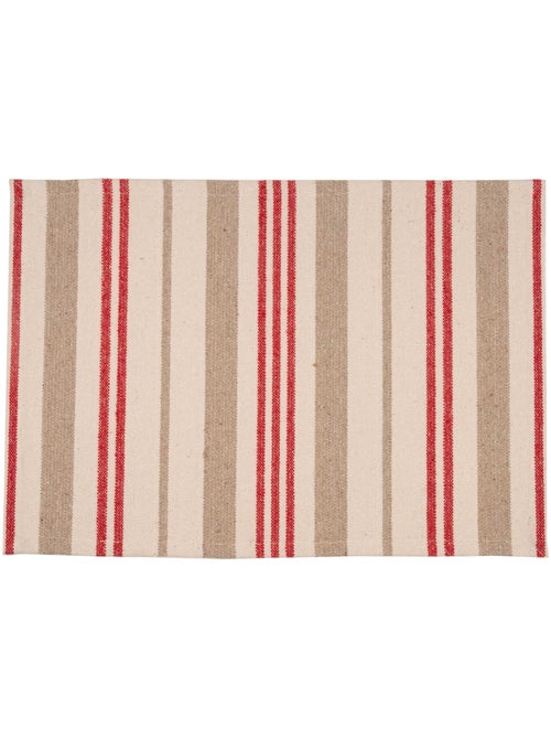 Set de table en coton épais rayures - Kiabi