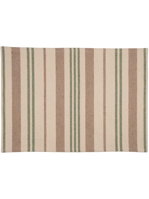 Set de table en coton épais rayures - Kiabi