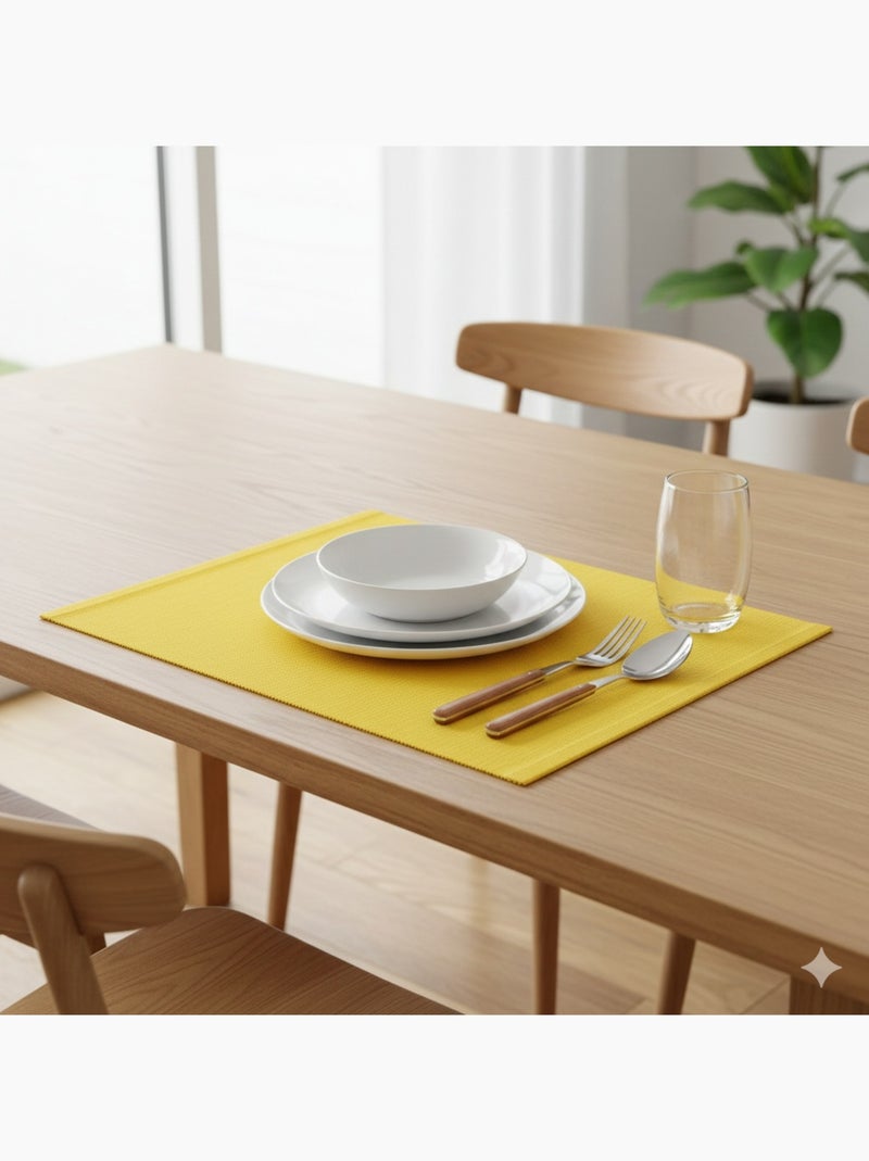 Set de table en coton Jaune - Kiabi