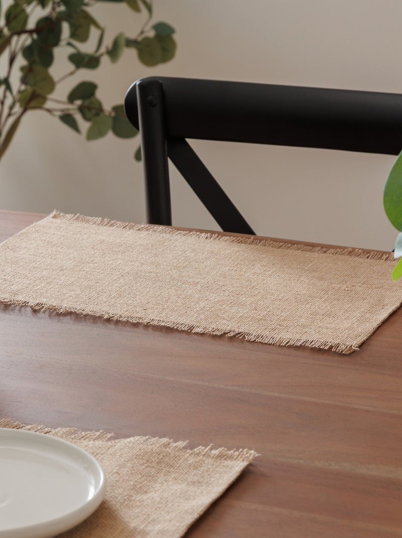 Set de table en coton Mahas Beige - Kiabi