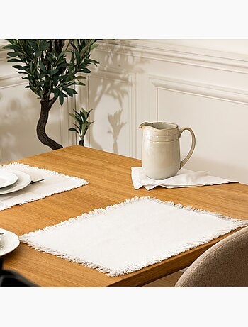 Set de table en coton 30 x 45 cm Mahas gris