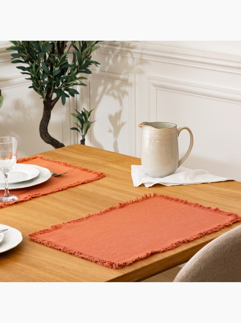 Set de table en coton Mahas Orange - Kiabi