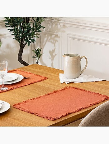 Set de table en coton 30 x 45 cm Mahas gris