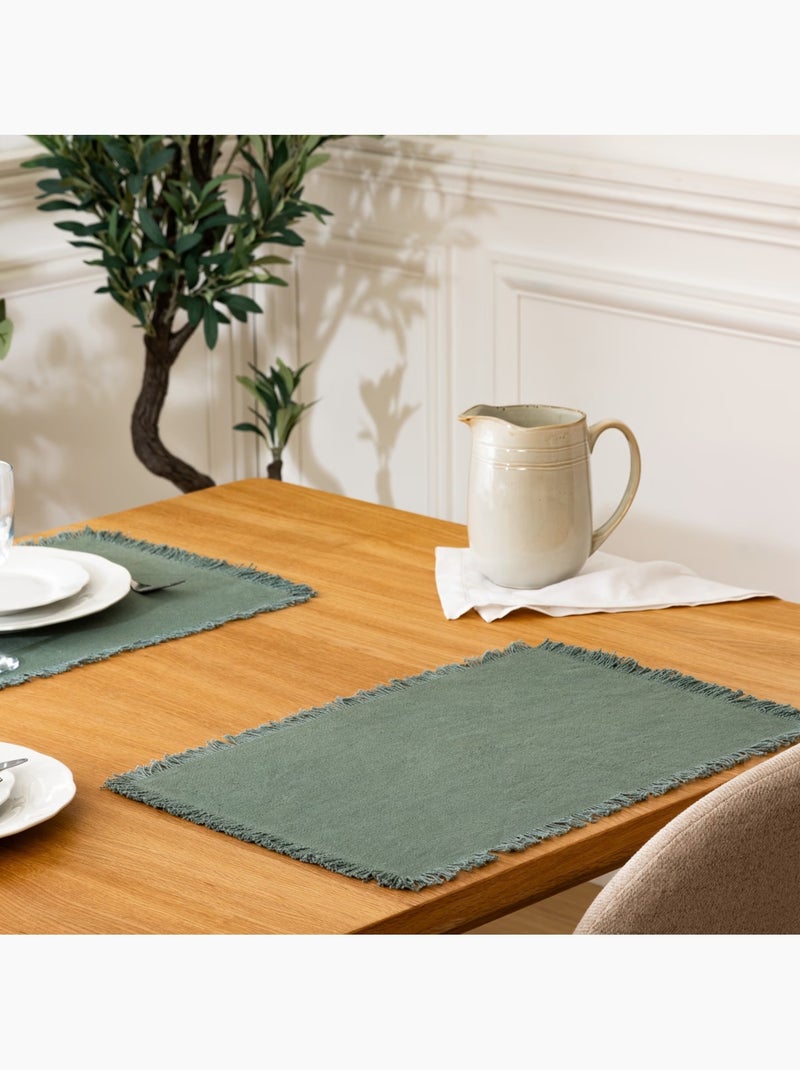Set de table en coton Mahas Vert - Kiabi