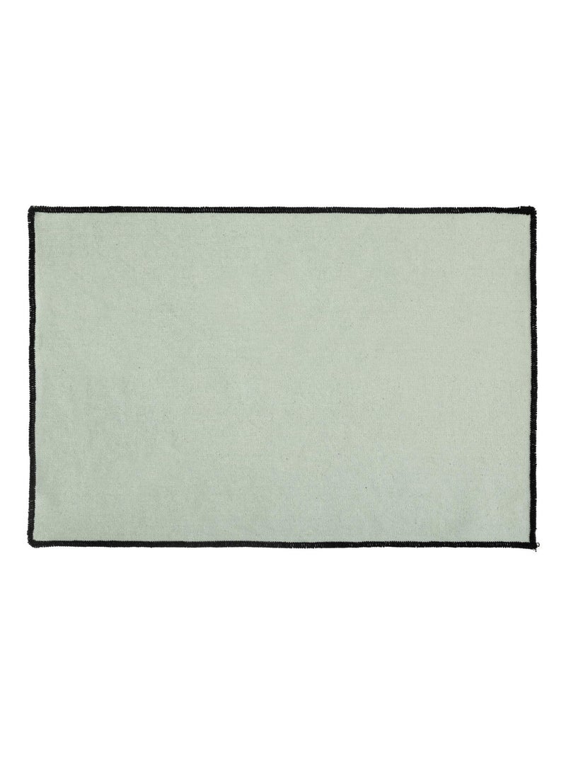 Set de table en coton surjet noir Vert - Kiabi