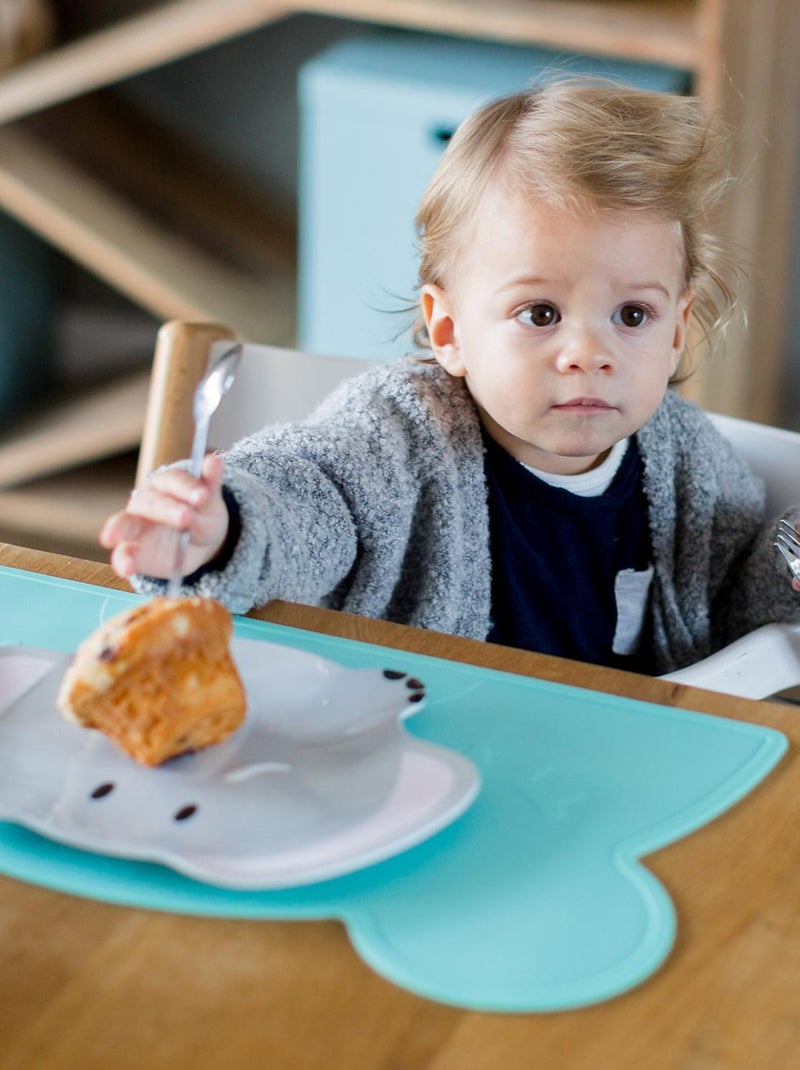 Set de table en forme d’ours en silicone Bleu turquoise - Kiabi