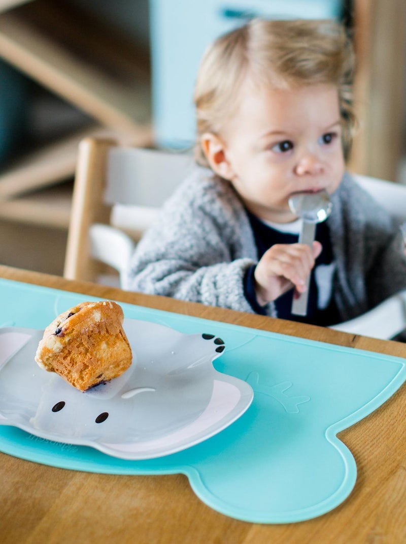 Set de table en forme d’ours en silicone Bleu turquoise - Kiabi