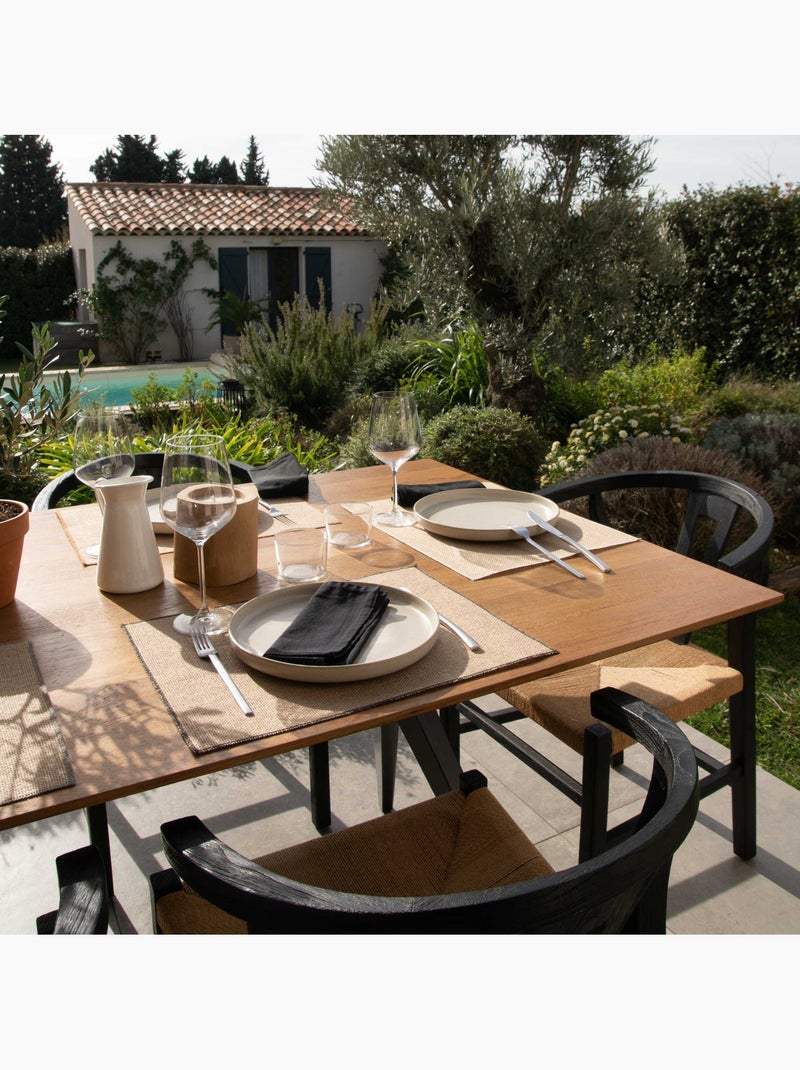 Set de table en jute enduite Noir - Kiabi