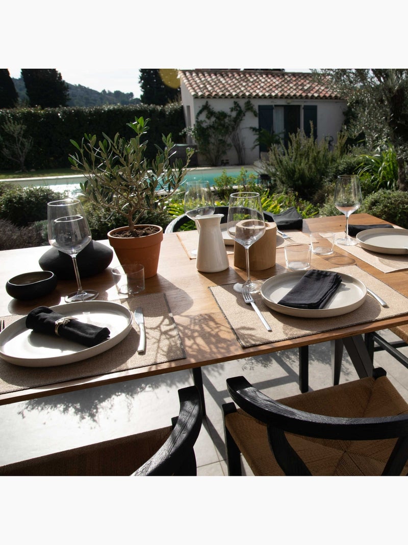 Set de table en jute enduite Taupe - Kiabi
