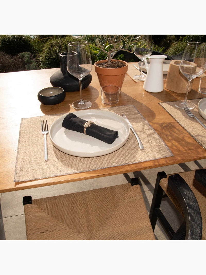 Set de table en jute enduite Taupe - Kiabi