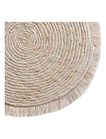 Set de table en lin, paille de maïs et franges