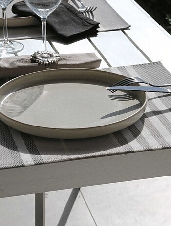 Set de table en plastique à rayures