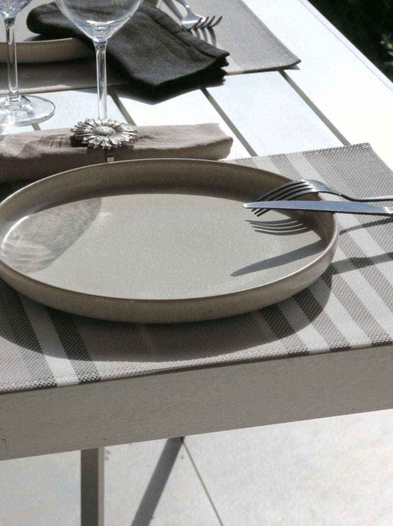 Set de table en plastique à rayures Beige clair - Kiabi