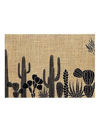 Set de table en toile de jute cactus