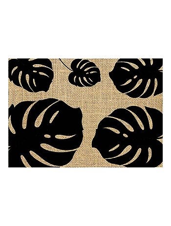 Set de table en toile de jute feuilles
