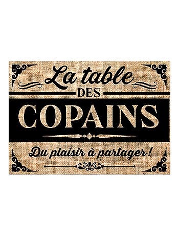 Set de table en toile de jute la table des copains