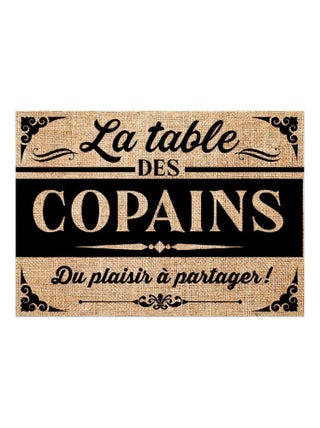 Set de table en toile de jute la table des copains
