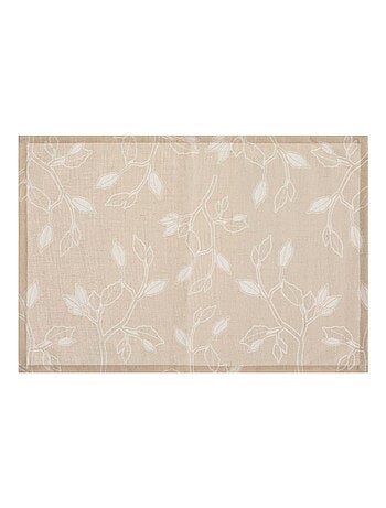 Set de table enduit floral beige
