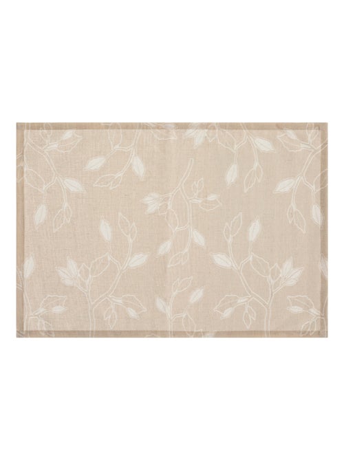 Set de table enduit floral beige - Kiabi