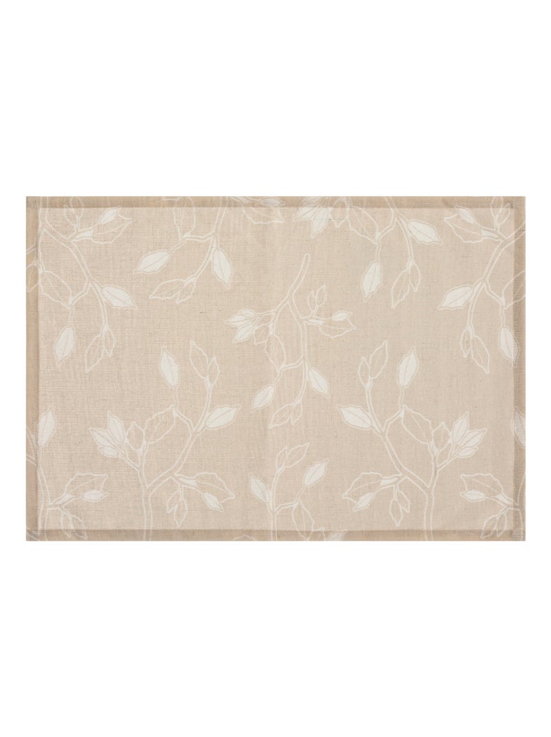 Set de table enduit floral beige Beige - Kiabi
