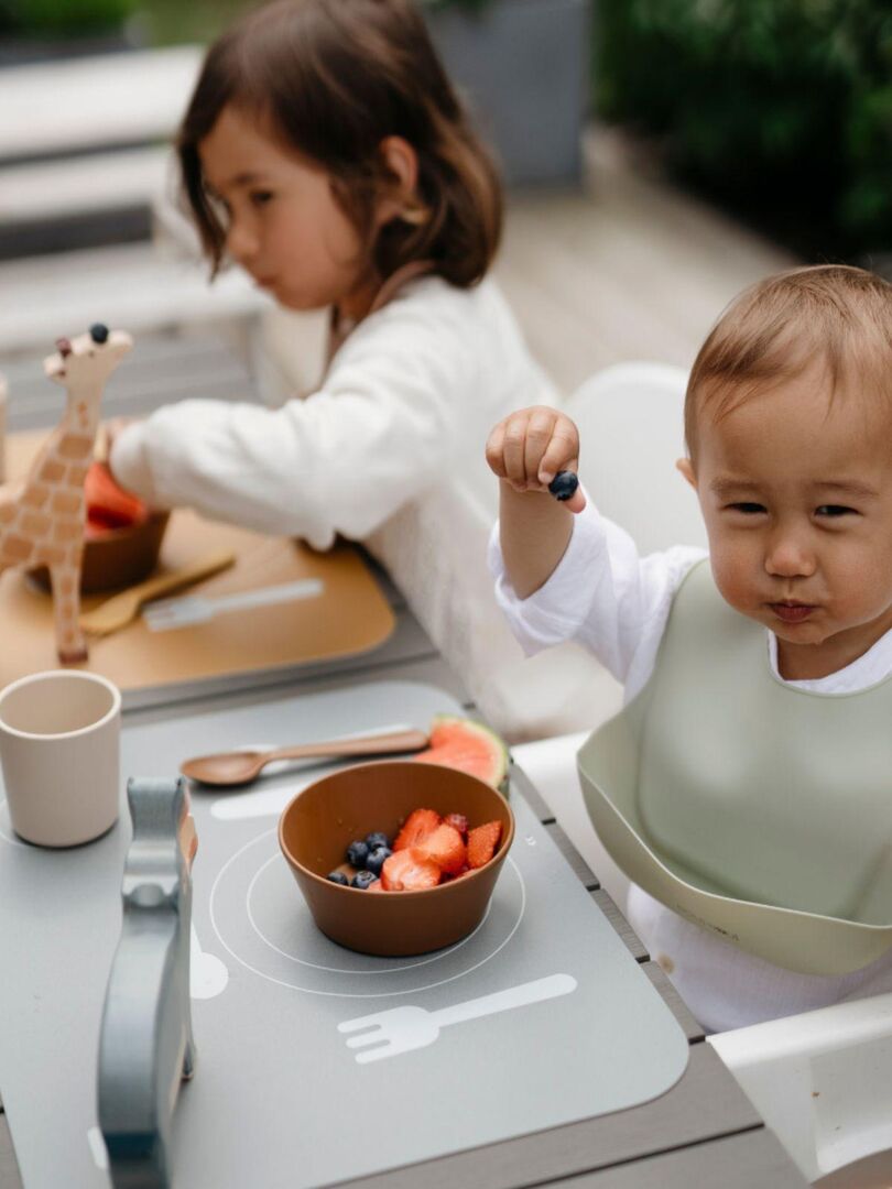 Set de table portable en silicone antidérapant pour enfants, bébés, tout-petits, set de table imperméable pour repas rapides, chaises hautes ( bleu Set de table portable en silicone antidérapant pour enfants, bébés, tout-petits, set de table imperméable pour repas rapides, chaises hautes ( bleu