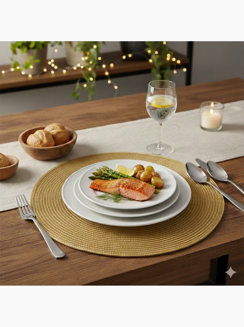 Set de table façon tressé Jaune - Kiabi