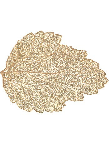 Set de table feuille 47 cm or