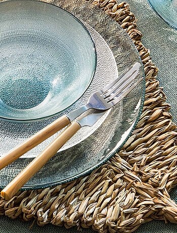 Set de table feuille en roseau