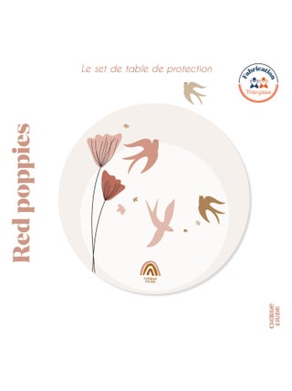 Set de table Hirondelle Red Poppies