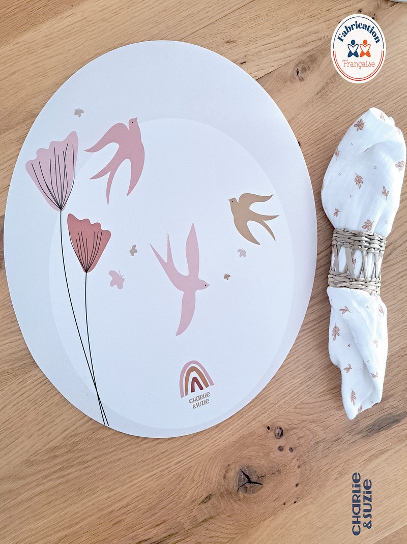 Set de table Hirondelle Red Poppies Multicolore - Kiabi