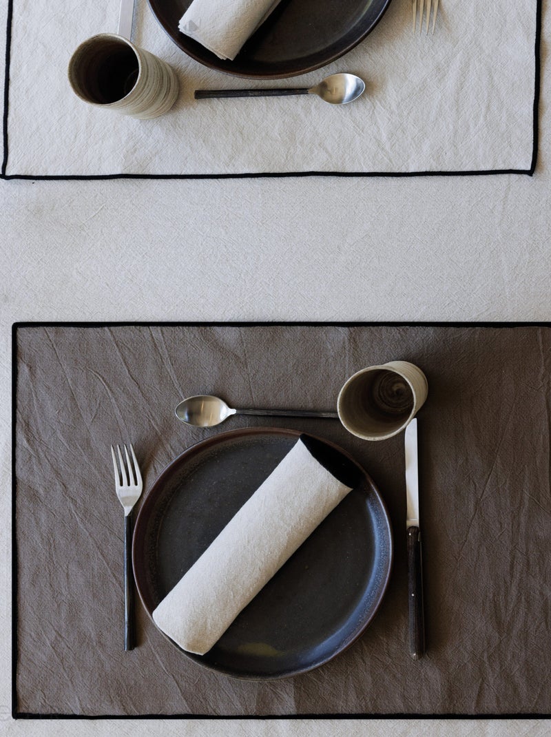 Set de table HONO Set de table Noir mat - Kiabi