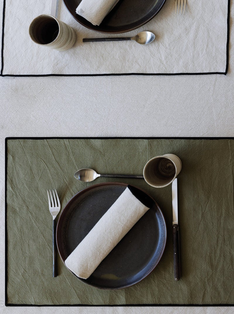 Set de table HONO Set de table Vert bouteille - Kiabi