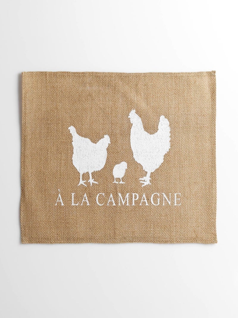 Set de table Jute A la Campagne Marron - Kiabi