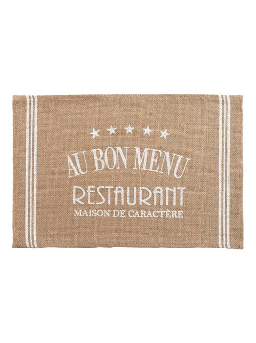 Set de table jute Au bon menu - Kiabi
