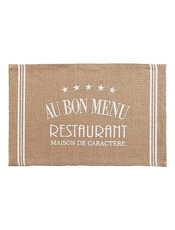 Set de table jute Au bon menu