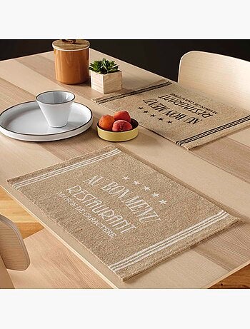 Set de table jute Au bon menu