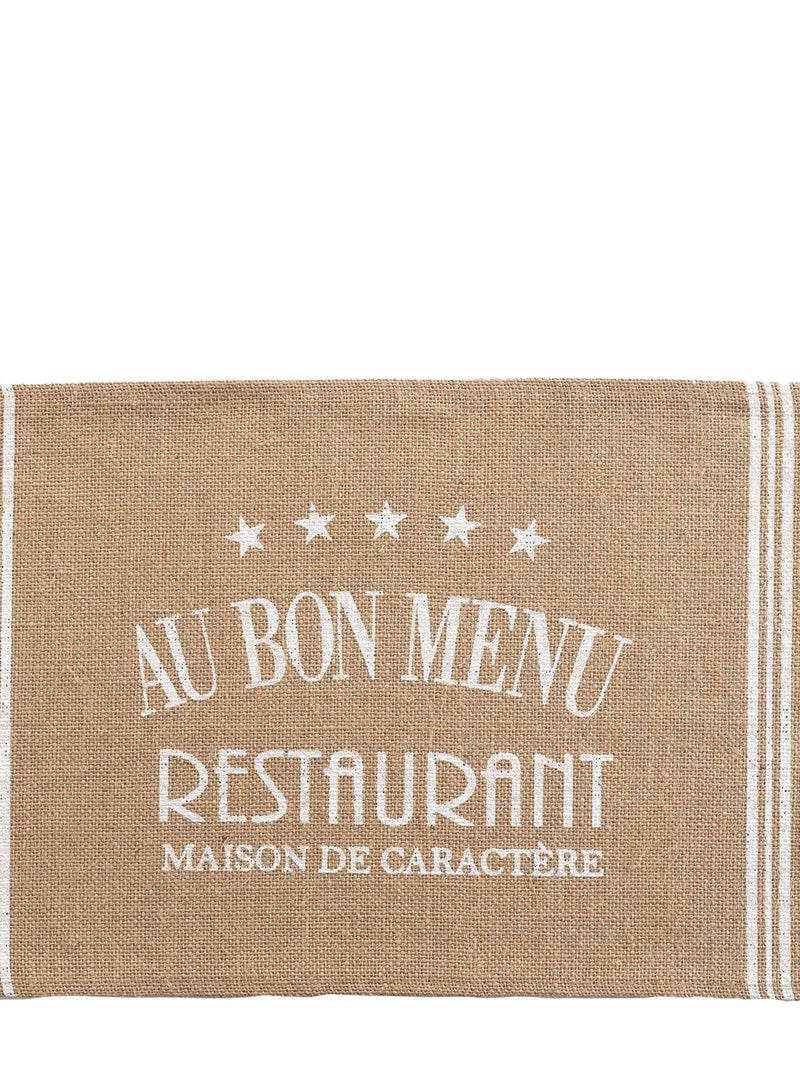 Set de table jute Au bon menu Noir - Kiabi