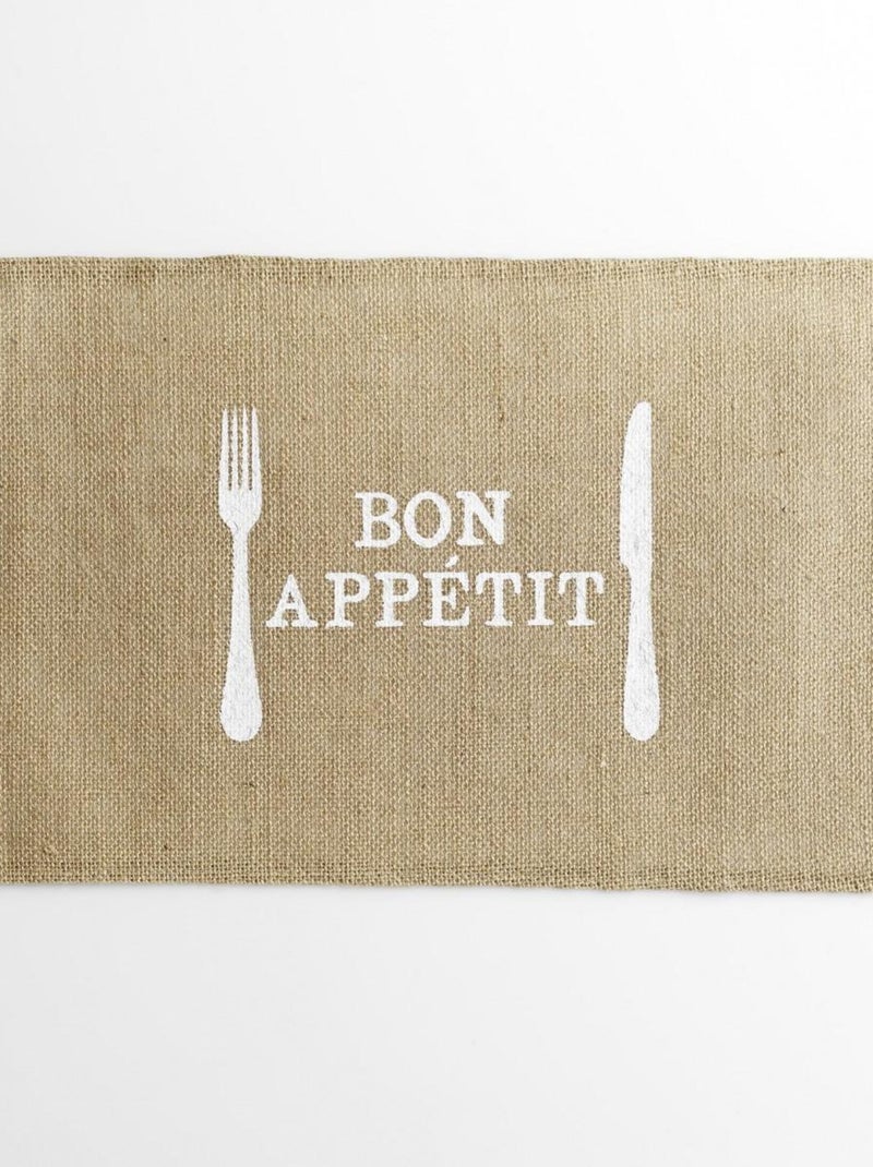 Set de table Jute  Bon Appétit Marron - Kiabi