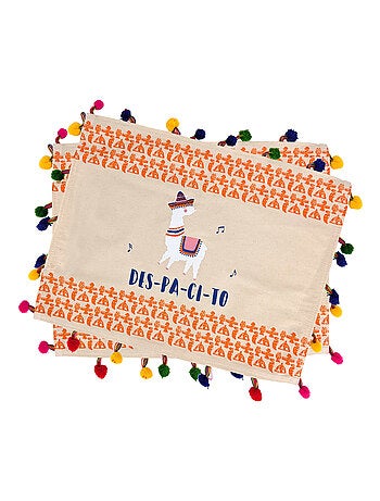 Set de table LAMA POMPONS