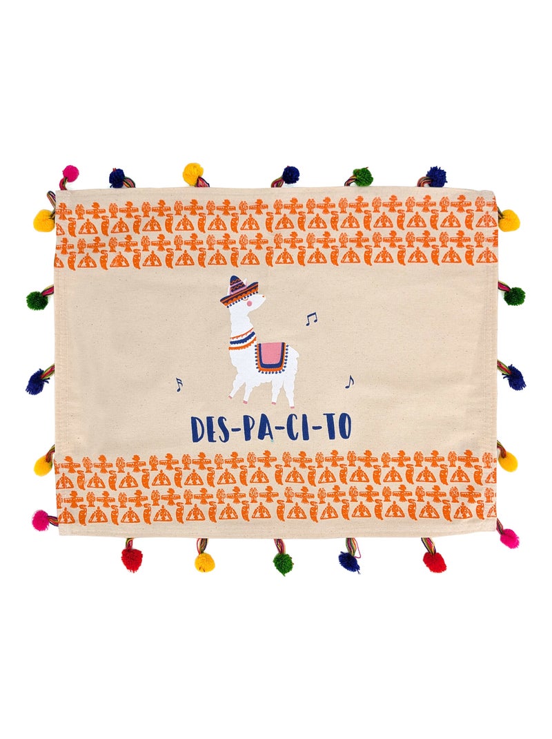Set de table LAMA POMPONS Orange - Kiabi