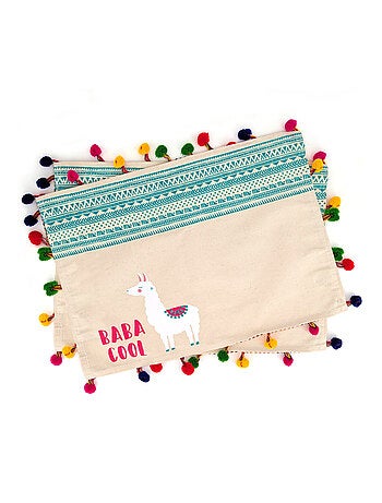Set de table LAMA POMPONS