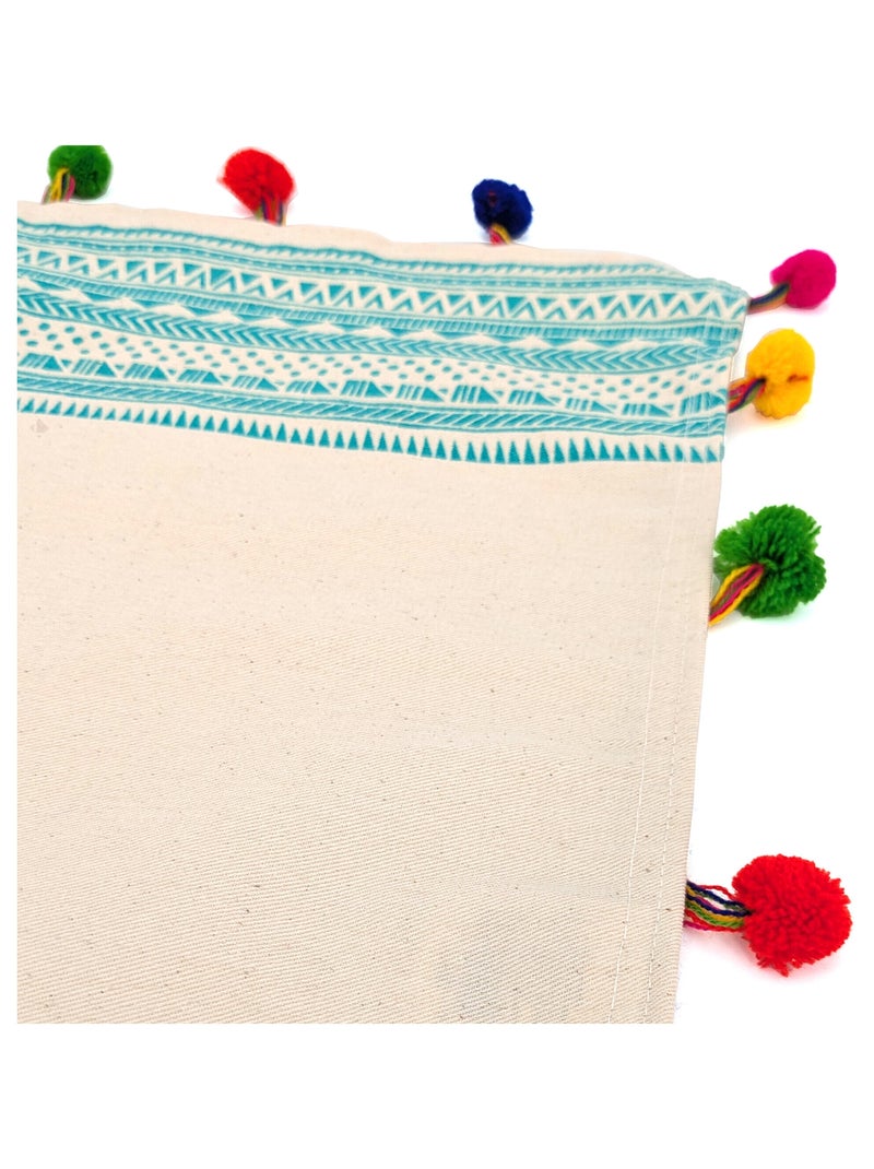Set de table LAMA POMPONS Vert - Kiabi